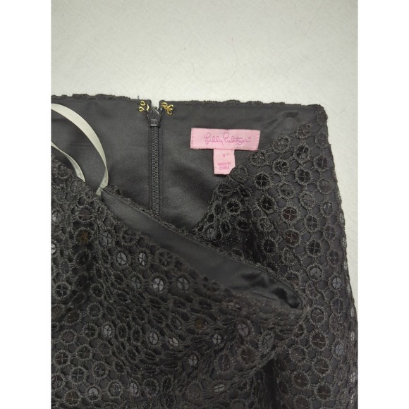 LADIES LILLY PULITZER‎ BLACK STRAPLESS DRESS SIZE 4. A78 - Picture 2 of 3